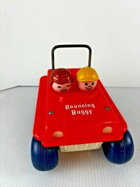 VTG 1979 Fisher Price Bouncing Buggy Little People EUC